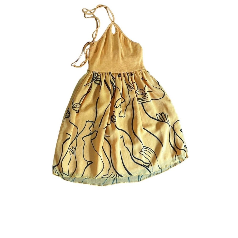 Zara x Dina Bukva‎ Ribbed Halter Neck Mini Dress Retro size Small new